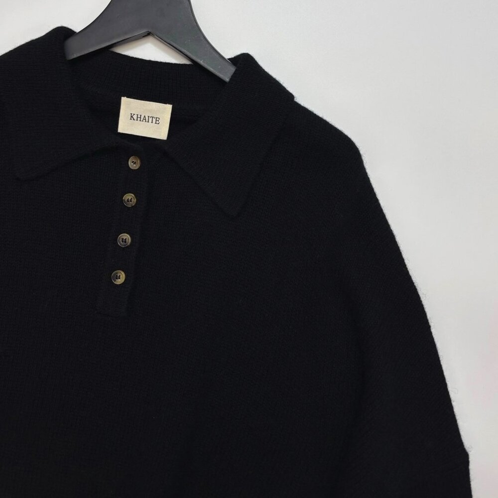 KHAITE Rene cashmere blend polo jumper - Picture 5 of 14